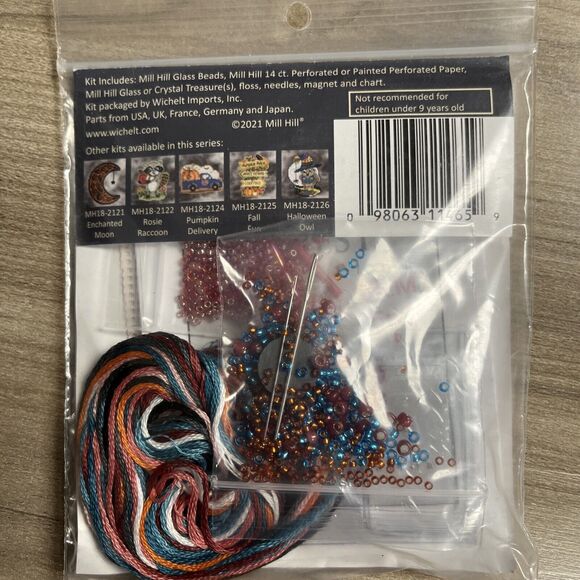 Mill Hill Cross Stitch Glass Bead Kit Fall Flamingo MH18-2123 2.5x4.75 Inch - Picture 3 of 6